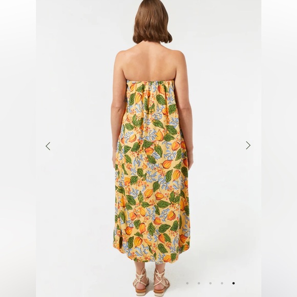 NWT Rhode Linen Tatum Dress Capri Orchard Print - Picture 2 of 6